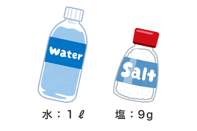 生理食塩水のレシピ