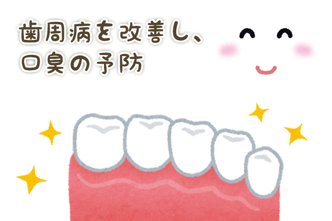 歯周病による口臭の改善効果